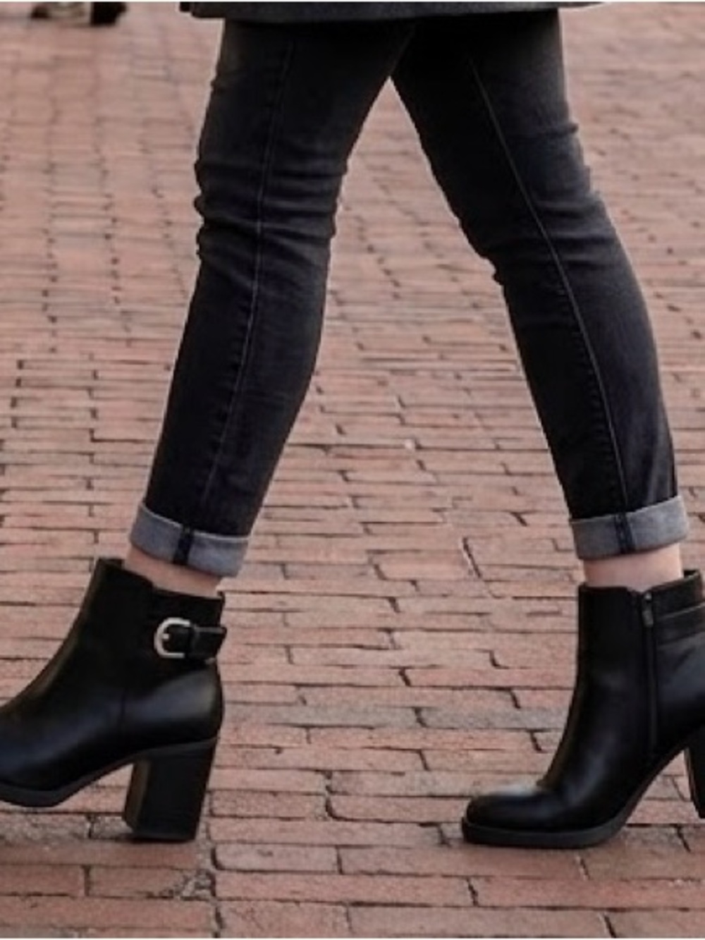 NWOT Style & Co. Black Buckled Heel Ankle Booties